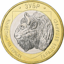 Belarus, 2 Roubles, Bison, 2021, Kazakhstan Mint, Bi-Metallic, MS(63)
