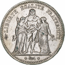 France, 5 Francs, Hercule, 1875, Paris, Argent, TTB, Gadoury:745a, KM:820.1