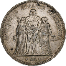 France, 5 Francs, Hercule, 1876, Paris, Silver, VF(30-35), Gadoury:745a