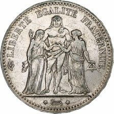 France, 5 Francs, Hercule, 1877, Paris, Argent, TB, Gadoury:745a, KM:820.1