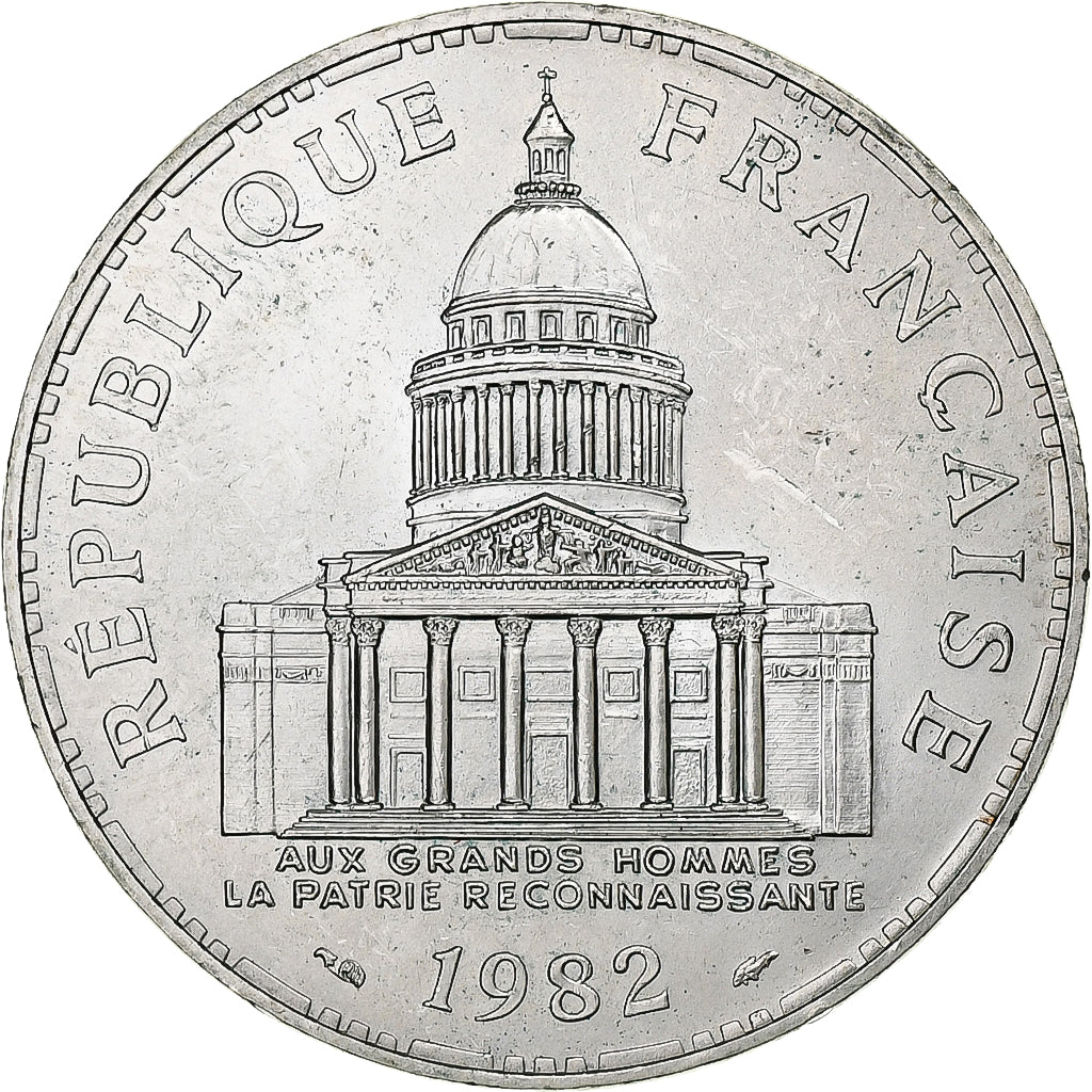 Frankreich, 100 Francs, Panthéon, 1982, Pessac, Silber, VZ+, Gadoury:898