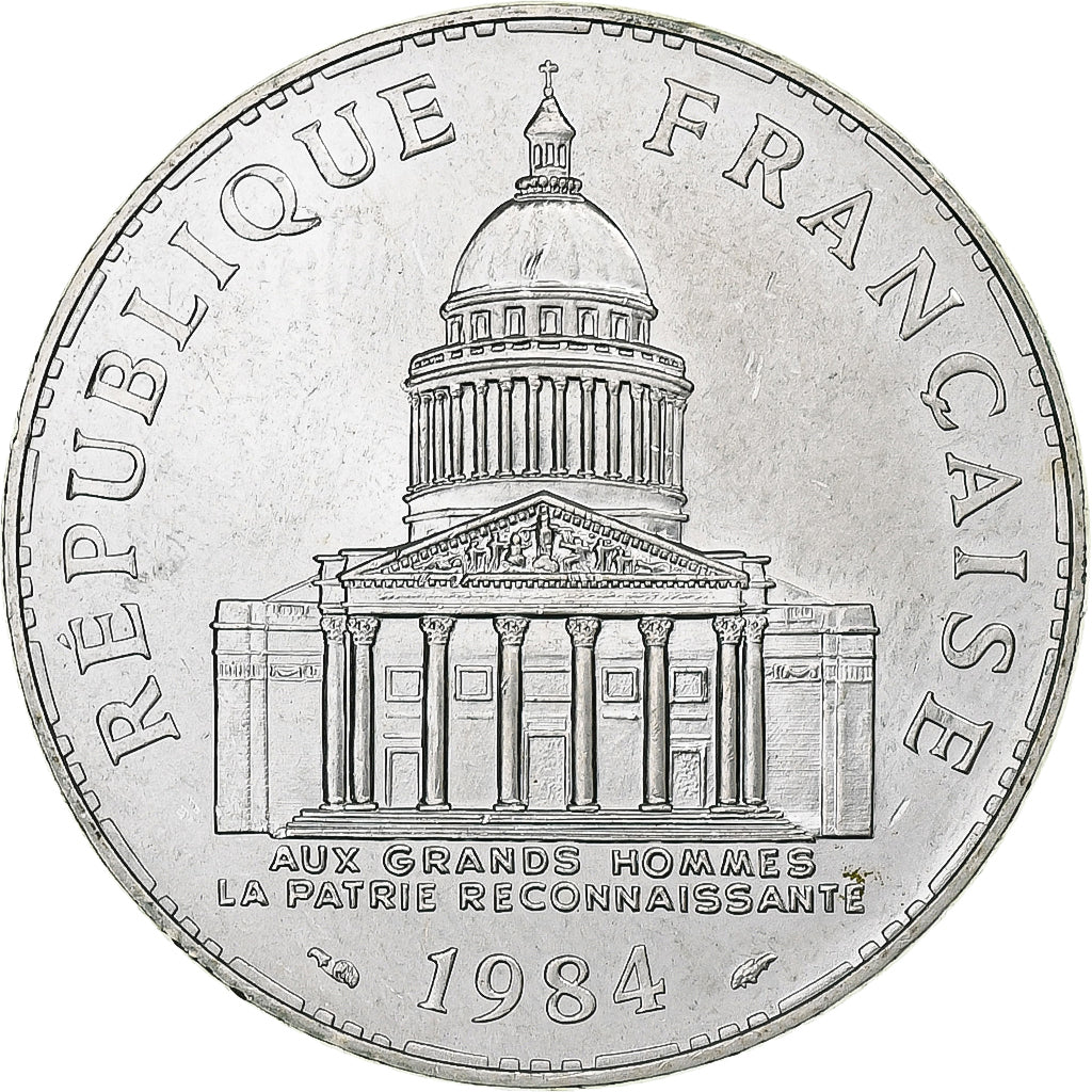 France, 100 Francs, Panthéon, 1984, Pessac, Silver, MS(63), Gadoury:898