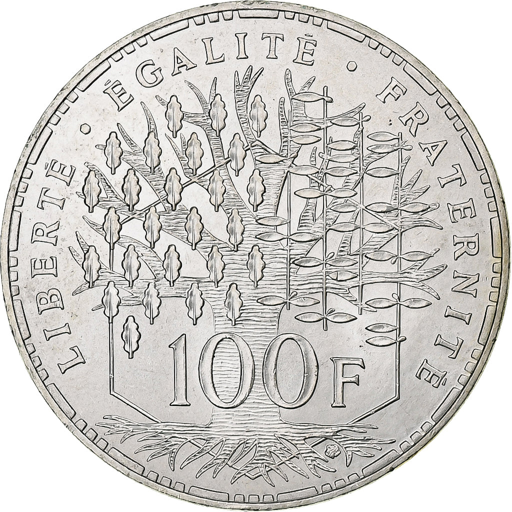 Francia, 100 Francs, Panthéon, 1985, Pessac, Argento, SPL, Gadoury:898