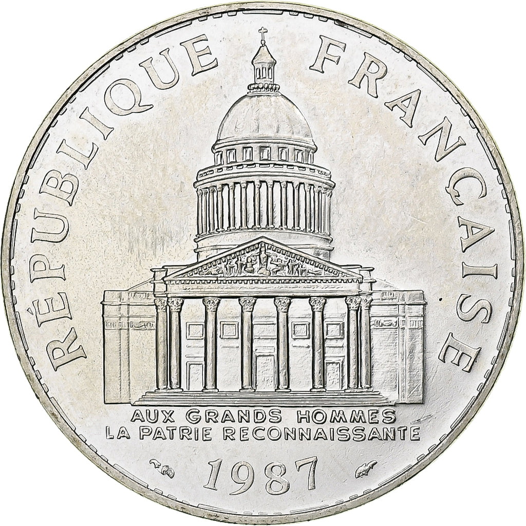 Frankrijk, 100 Francs, Panthéon, 1987, Pessac, Zilver, UNC-, Gadoury:898