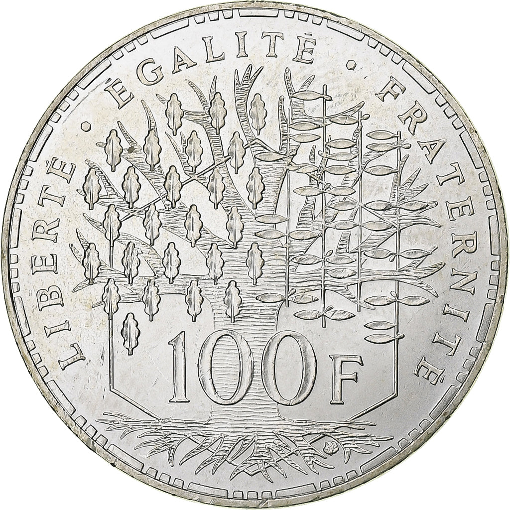 Frankrijk, 100 Francs, Panthéon, 1987, Pessac, Zilver, UNC-, Gadoury:898