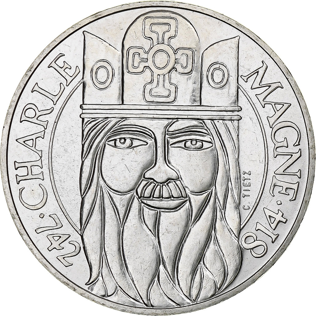 Francia, 100 Francs, Charlemagne, 1990, Pessac, Argento, SPL, Gadoury:905