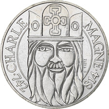 France, 100 Francs, Charlemagne, 1990, Pessac, Silver, MS(63), Gadoury:905