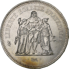 Frankrijk, 50 Francs, Hercule, 1977, Pessac, Zilver, PR, Gadoury:882, KM:941