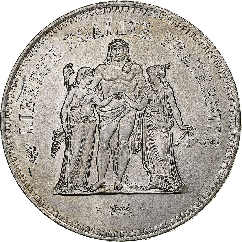 France, 50 Francs, Hercule, 1976, Pessac, Argent, SUP+, Gadoury:882, KM:941