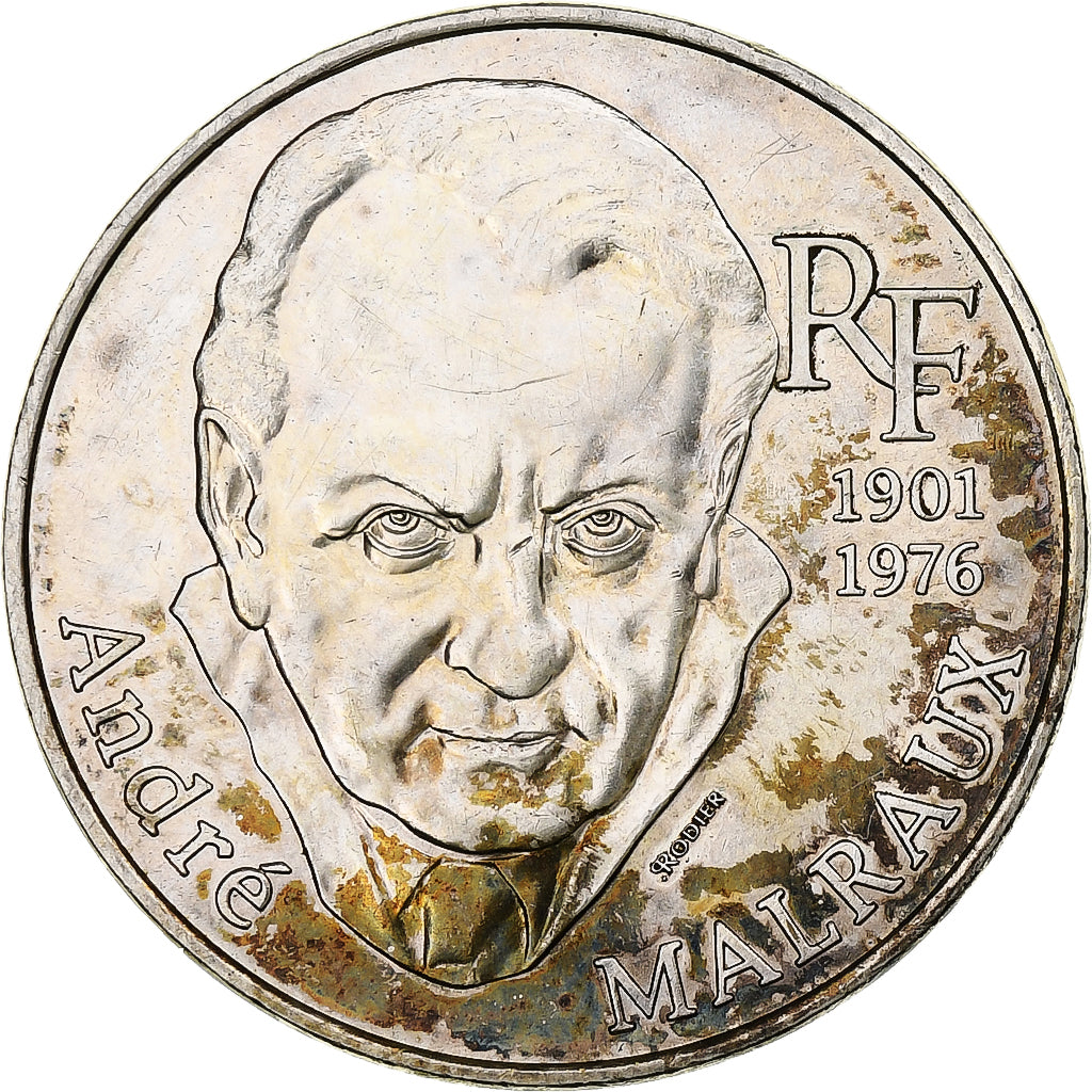 França, 100 Francs, André Malraux, 1997, Pessac, Prata, EF(40-45)