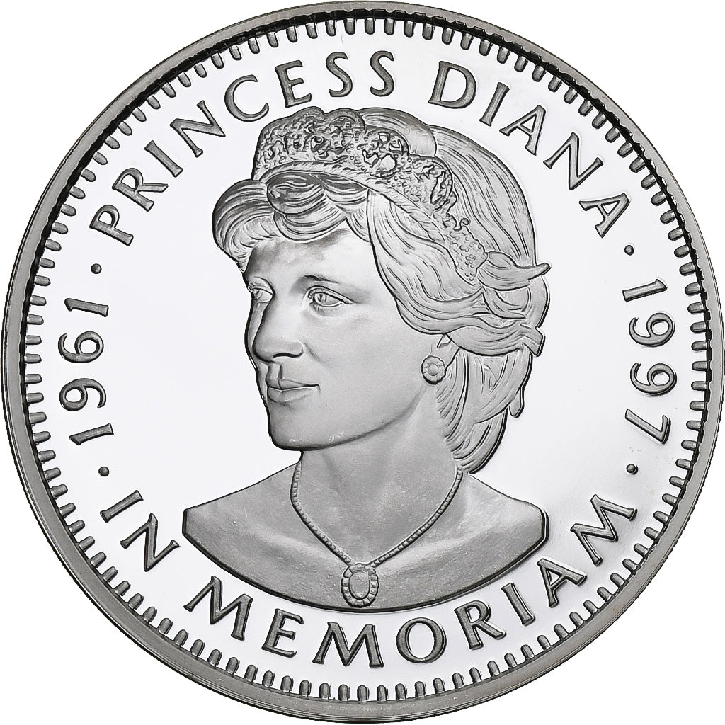 Liberia, 20 Dollars, Princess Diana - In Memoriam, 1997, Proof, Silver