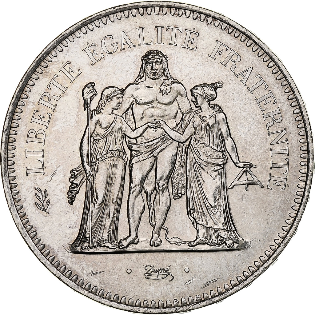 France, 50 Francs, Hercule, 1977, Pessac, Argent, SUP, Gadoury:882, KM:941