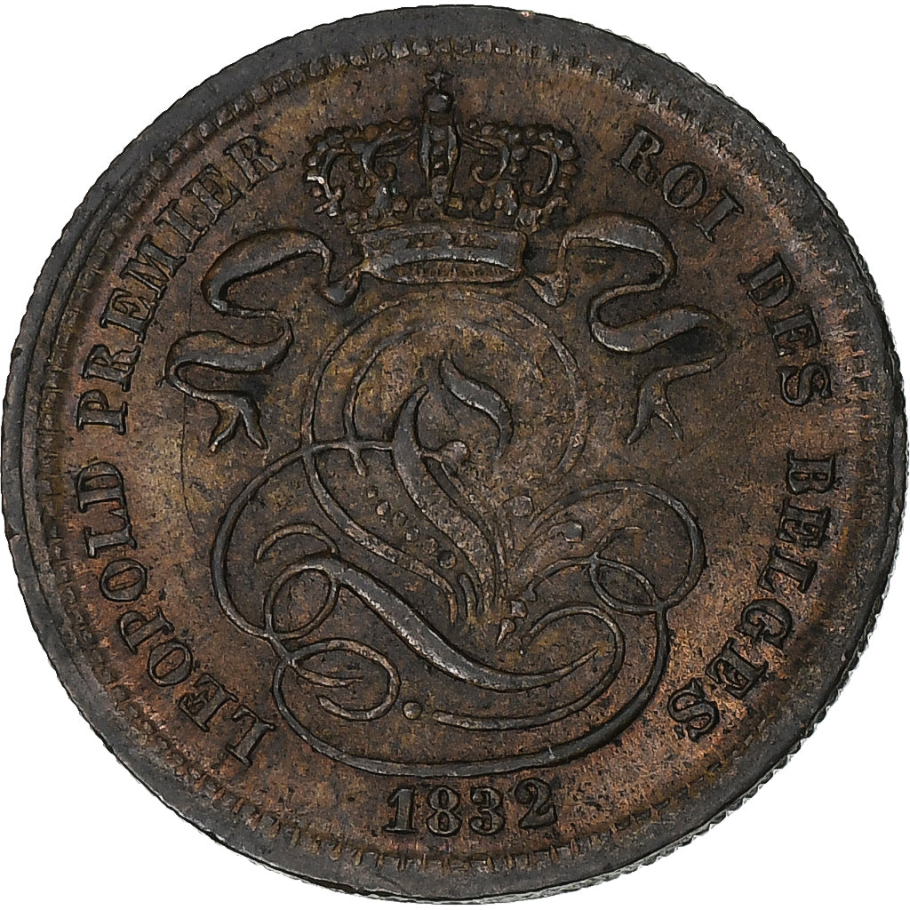 Belgium, Leopold I, Centime, 1832, Brussels, Copper, EF(40-45), KM:1.1