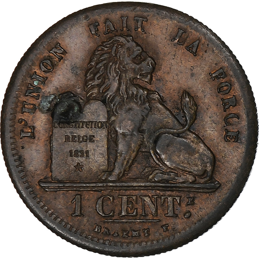 Belgium, Leopold I, Centime, 1832, Brussels, Copper, EF(40-45), KM:1.1