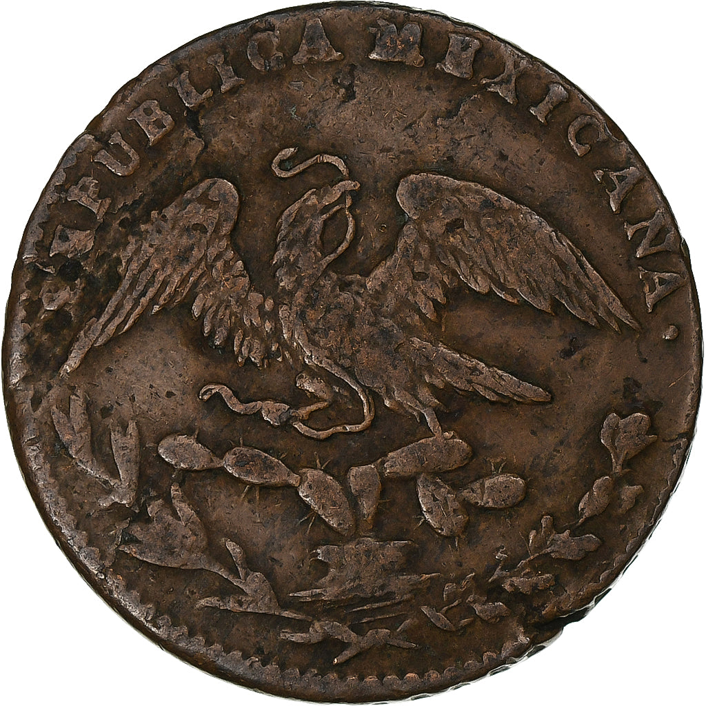 Mexico, 1/4 Real, Un Quarto/Una Quartilla, 1836, Mexico City, Copper, EF(40-45)
