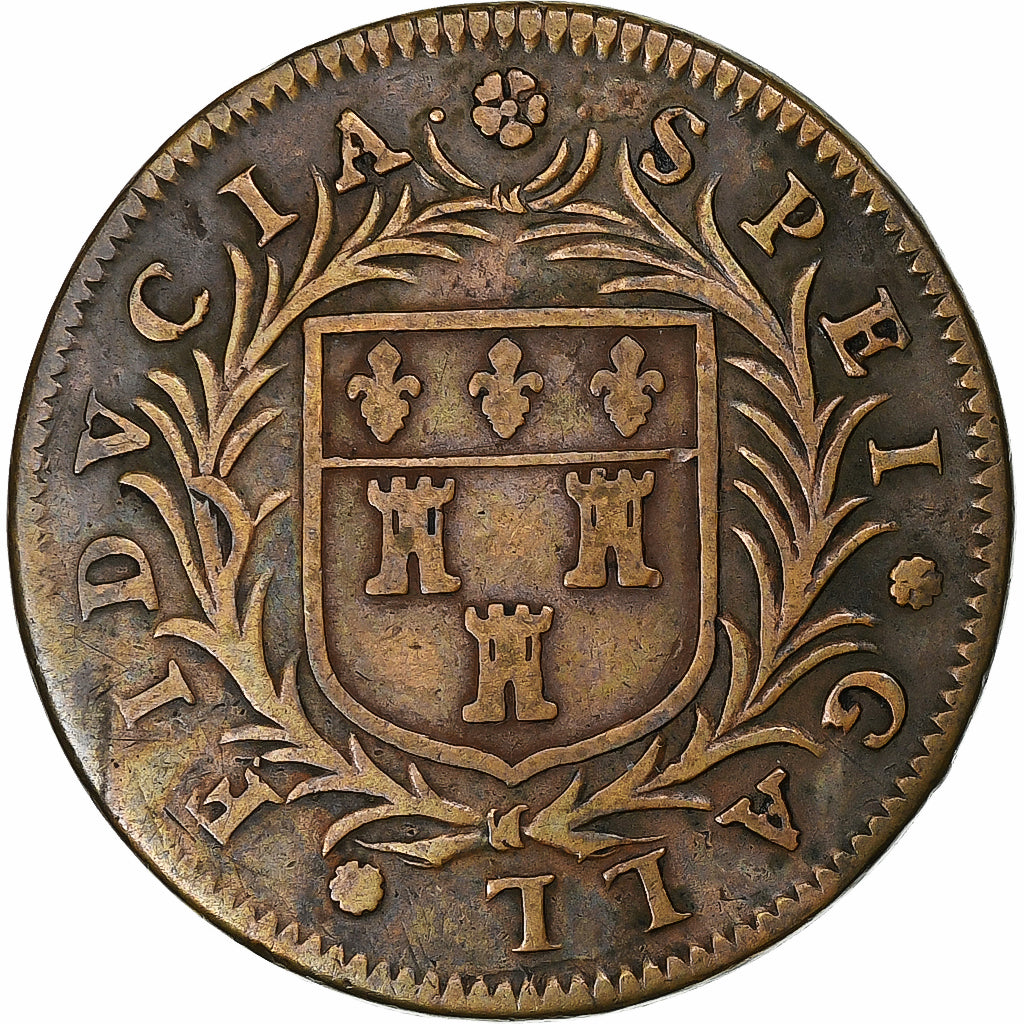 France, Token, Touraine - Jacques Bouet, 1646, Copper, EF(40-45)