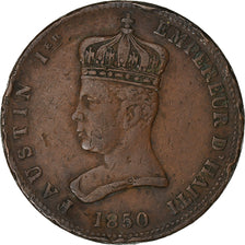 Haiti, Faustin I, 6-1/4 Centimes, 1850, Bronze, VF(30-35)