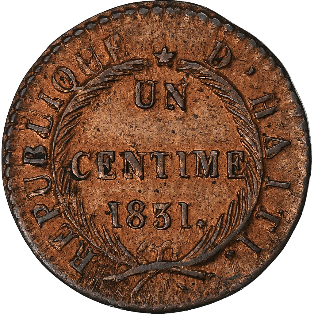 Haiti, Centime, 1831 / AN 28, Copper, VF(20-25), KM:A21