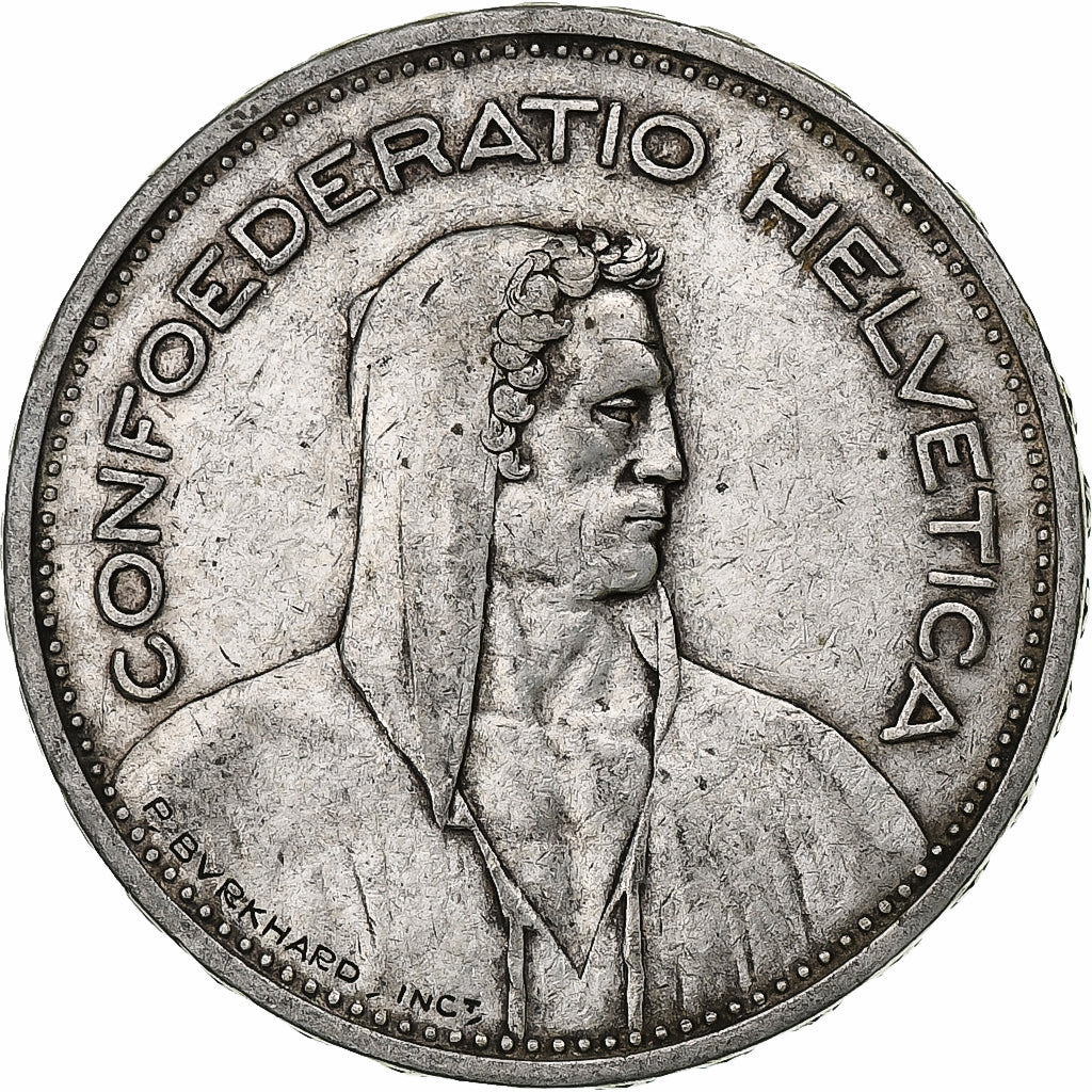 Switzerland, 5 Francs, Herdsman, 1933, Bern, Silver, VF(20-25), KM:40