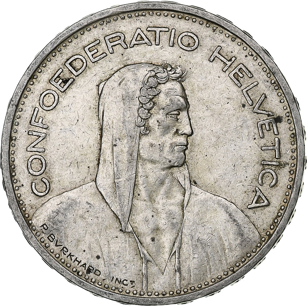 Switzerland, 5 Francs, Herdsman, 1933, Bern, Silver, VF(30-35), KM:40