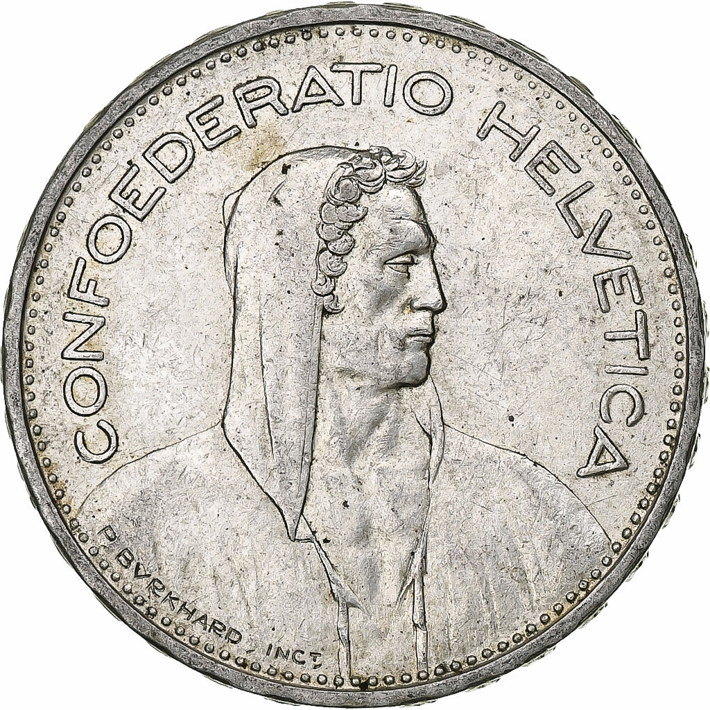 Switzerland, 5 Francs, Herdsman, 1933, Bern, Silver, VF(30-35), KM:40