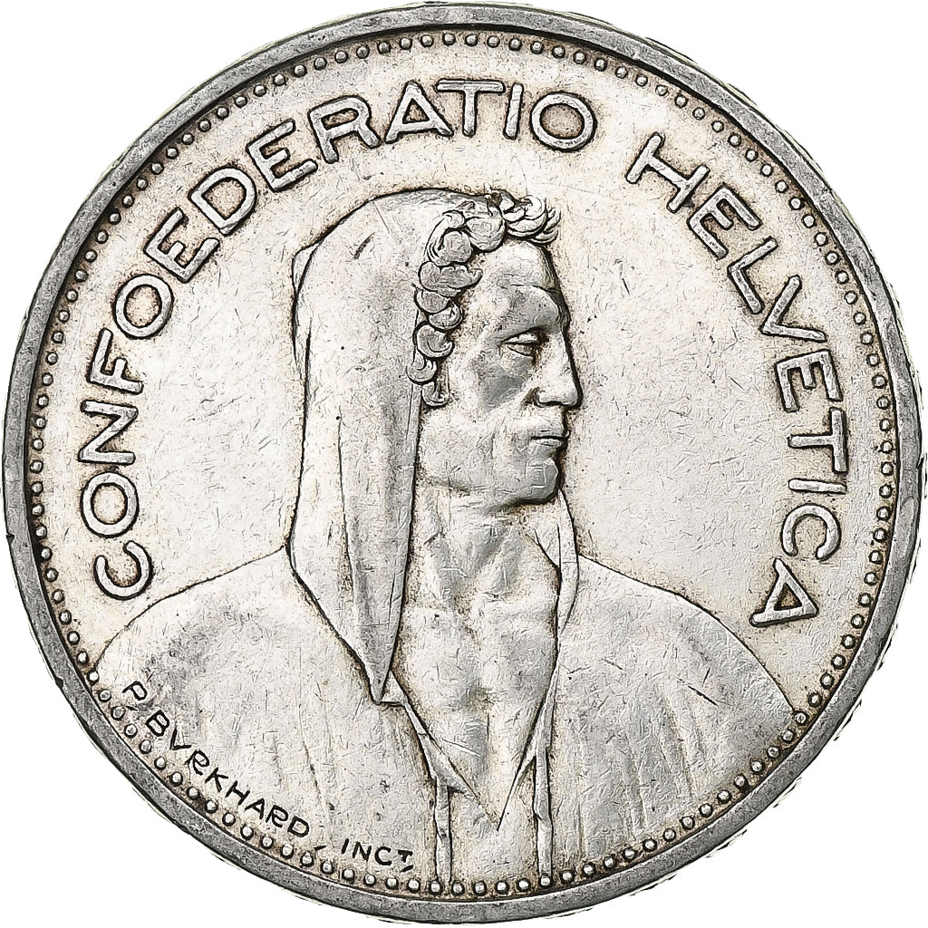 Schweiz, 5 Francs, Herdsman, 1933, Bern, Silber, S+, KM:40