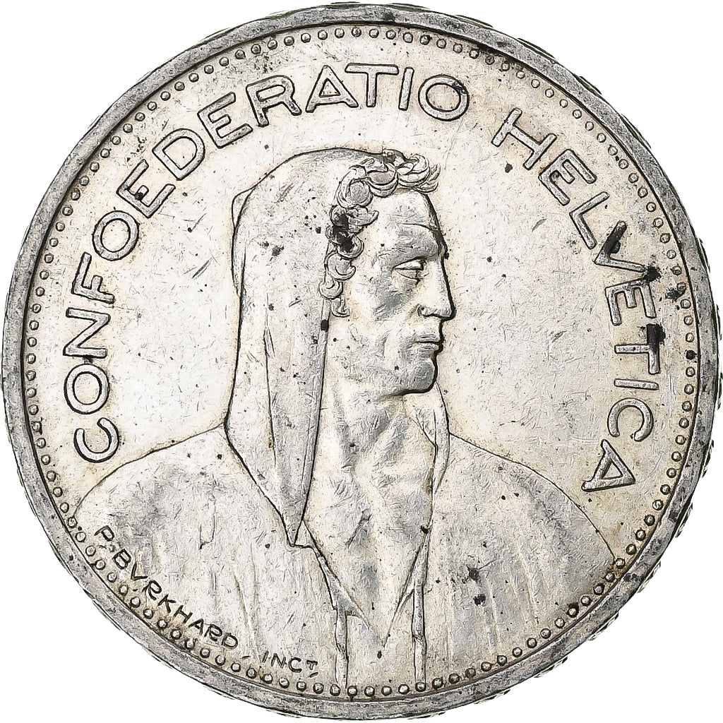 Switzerland, 5 Francs, Herdsman, 1933, Bern, Silver, EF(40-45), KM:40