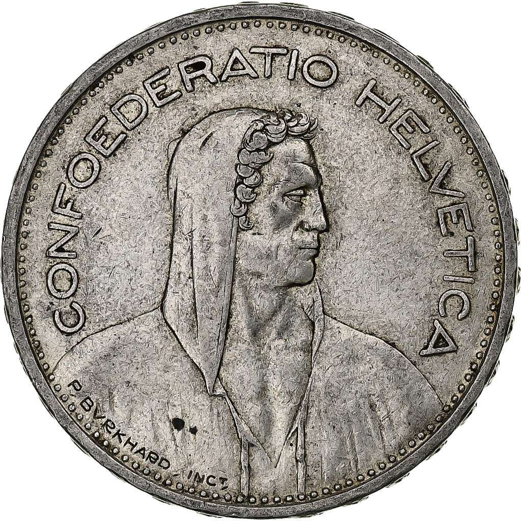 Switzerland, 5 Francs, Herdsman, 1933, Bern, Silver, EF(40-45), KM:40