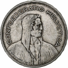 Switzerland, 5 Francs, Herdsman, 1933, Bern, Silver, VF(20-25), KM:40