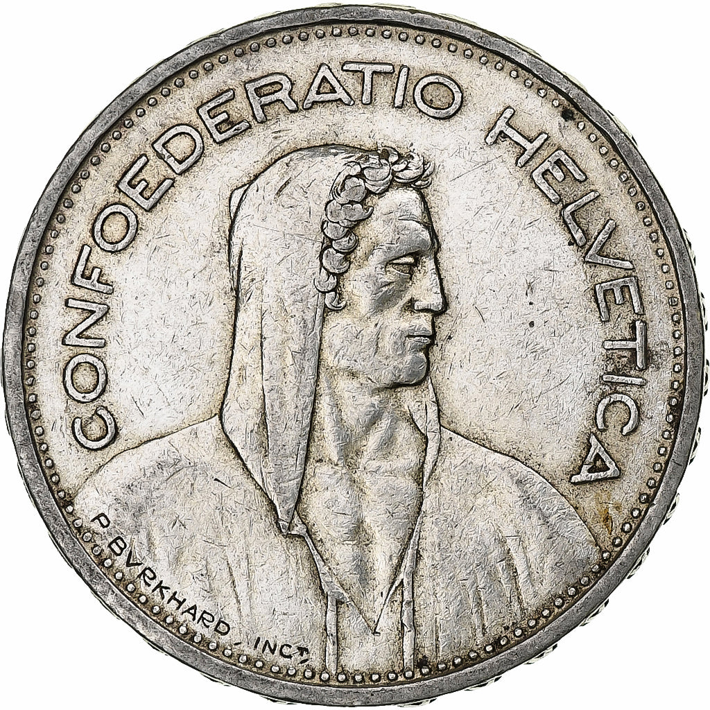Switzerland, 5 Francs, Herdsman, 1933, Bern, Silver, VF(30-35), KM:40