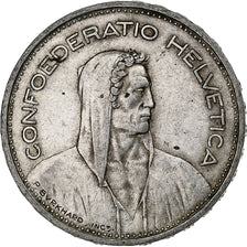 Svizzera, 5 Francs, Herdsman, 1933, Bern, Argento, BB, KM:40