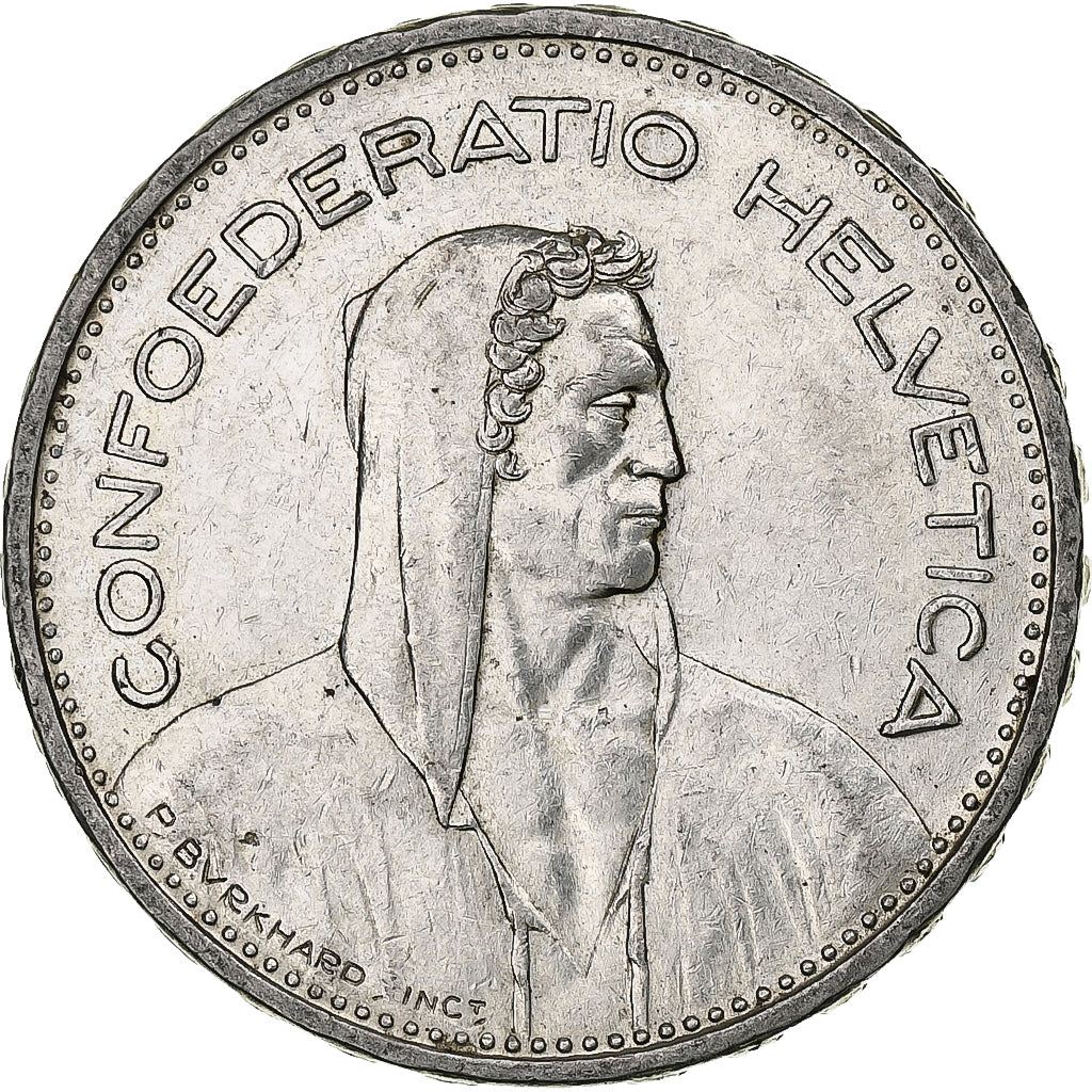 Switzerland, 5 Francs, Herdsman, 1933, Bern, Silver, AU(50-53), KM:40