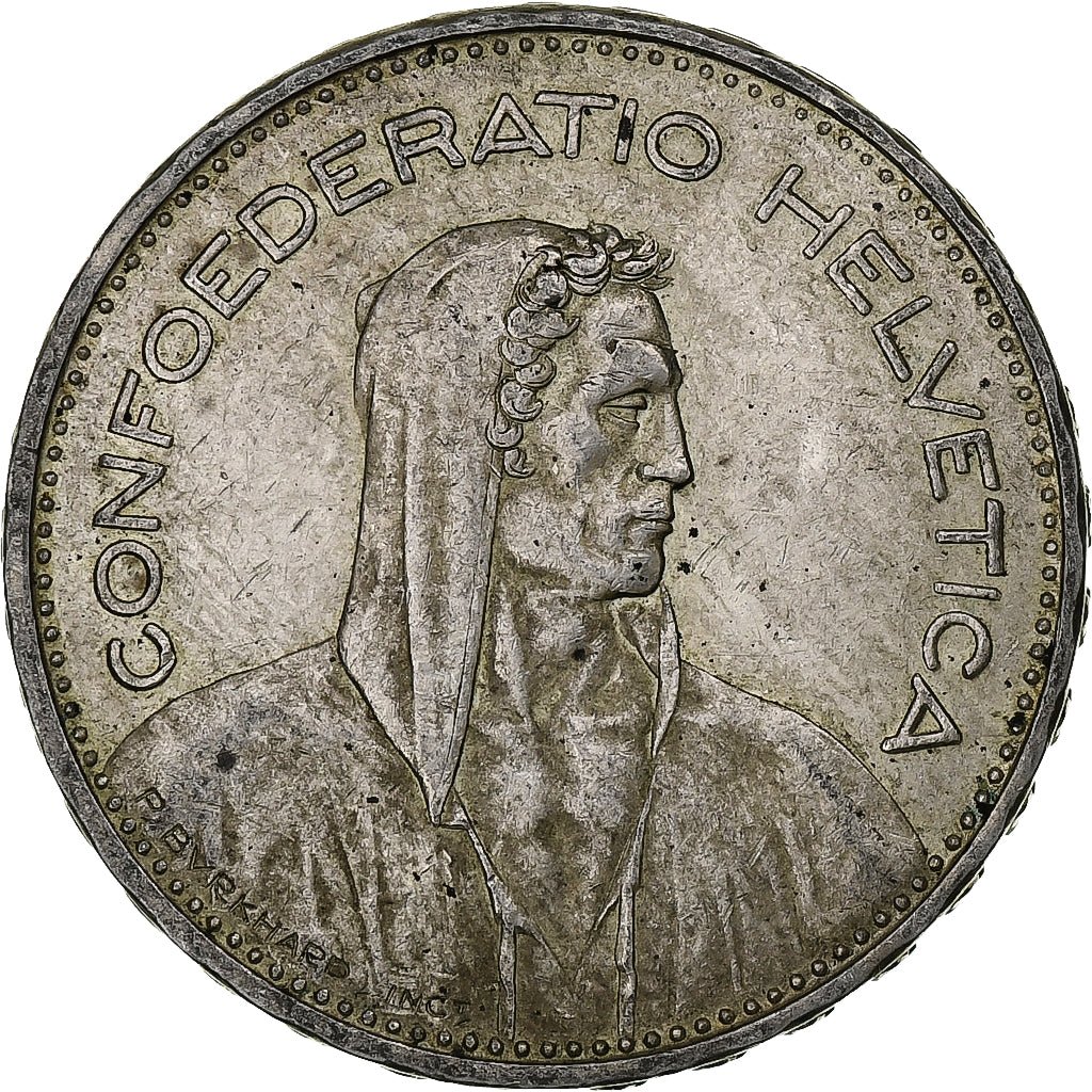 Switzerland, 5 Francs, Herdsman, 1935, Bern, Silver, VF(30-35), KM:40