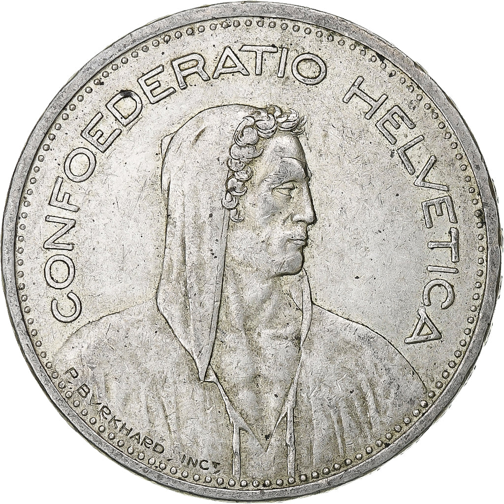 Schweiz, 5 Francs, Herdsman, 1935, Bern, Silber, SS, KM:40