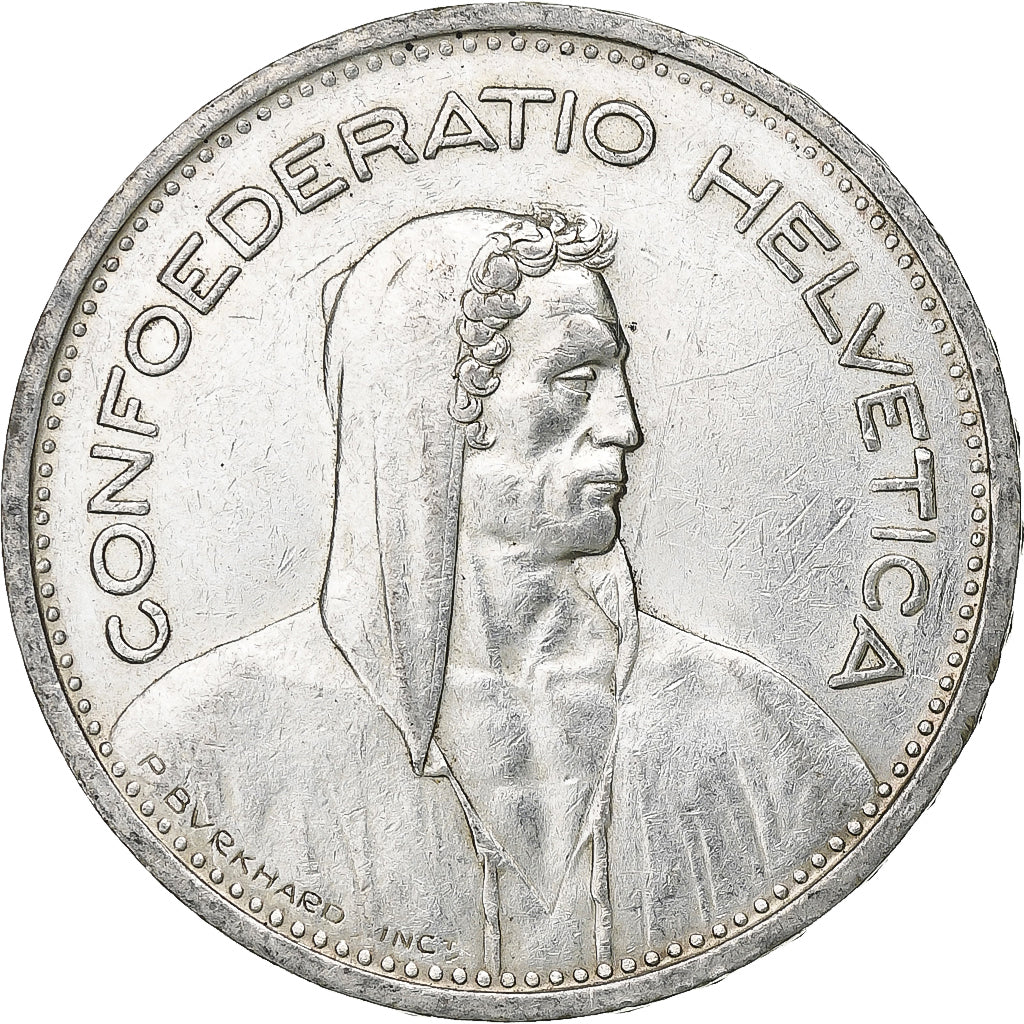 Switzerland, 5 Francs, Herdsman, 1953, Bern, Silver, VF(30-35), KM:40
