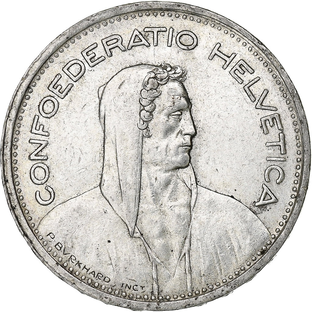 Switzerland, 5 Francs, Herdsman, 1953, Bern, Silver, VF(30-35), KM:40