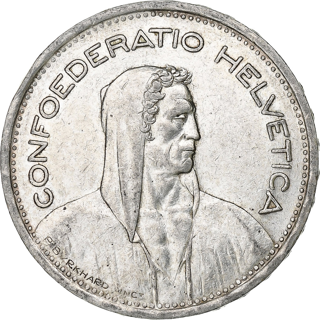 Switzerland, 5 Francs, Herdsman, 1953, Bern, Silver, VF(30-35), KM:40