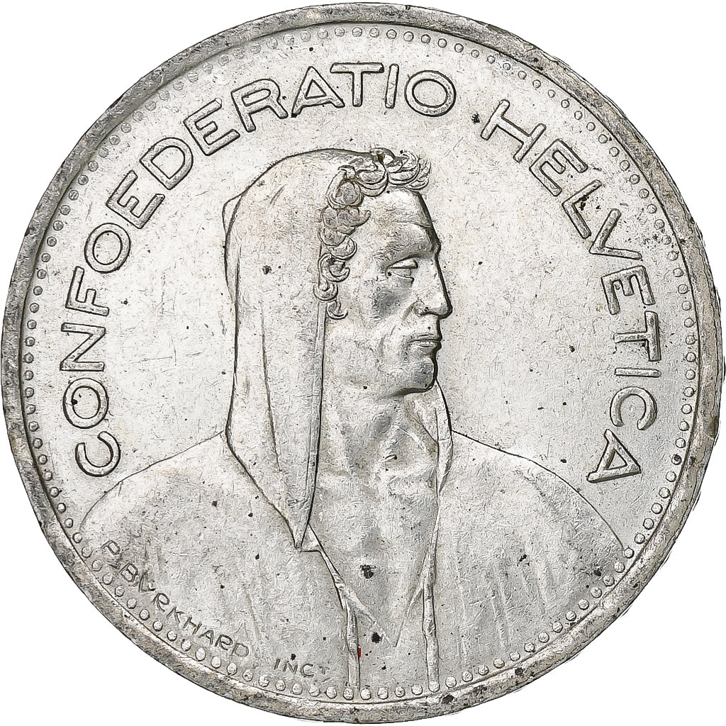 Switzerland, 5 Francs, Herdsman, 1953, Bern, Silver, VF(30-35), KM:40