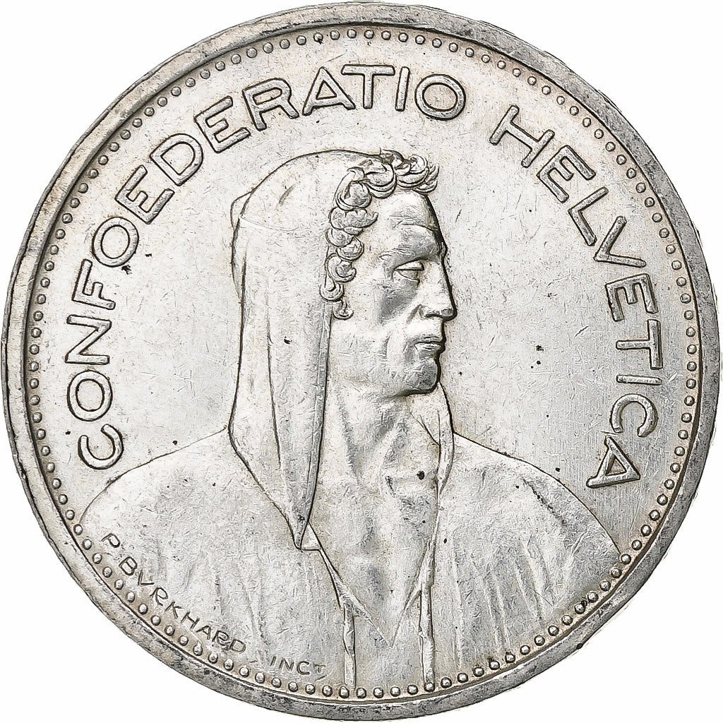 Switzerland, 5 Francs, Herdsman, 1953, Bern, Silver, VF(30-35), KM:40