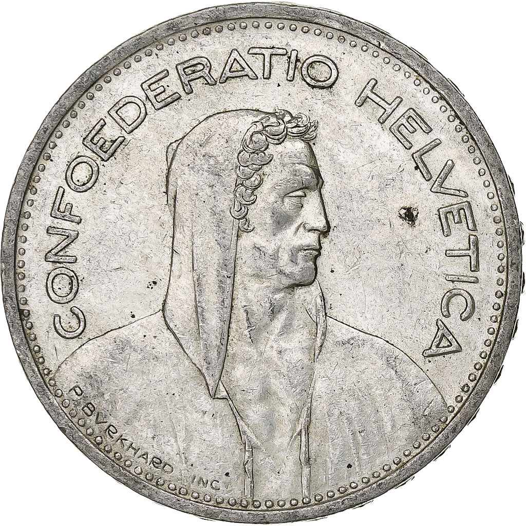 Switzerland, 5 Francs, Herdsman, 1953, Bern, Silver, EF(40-45), KM:40