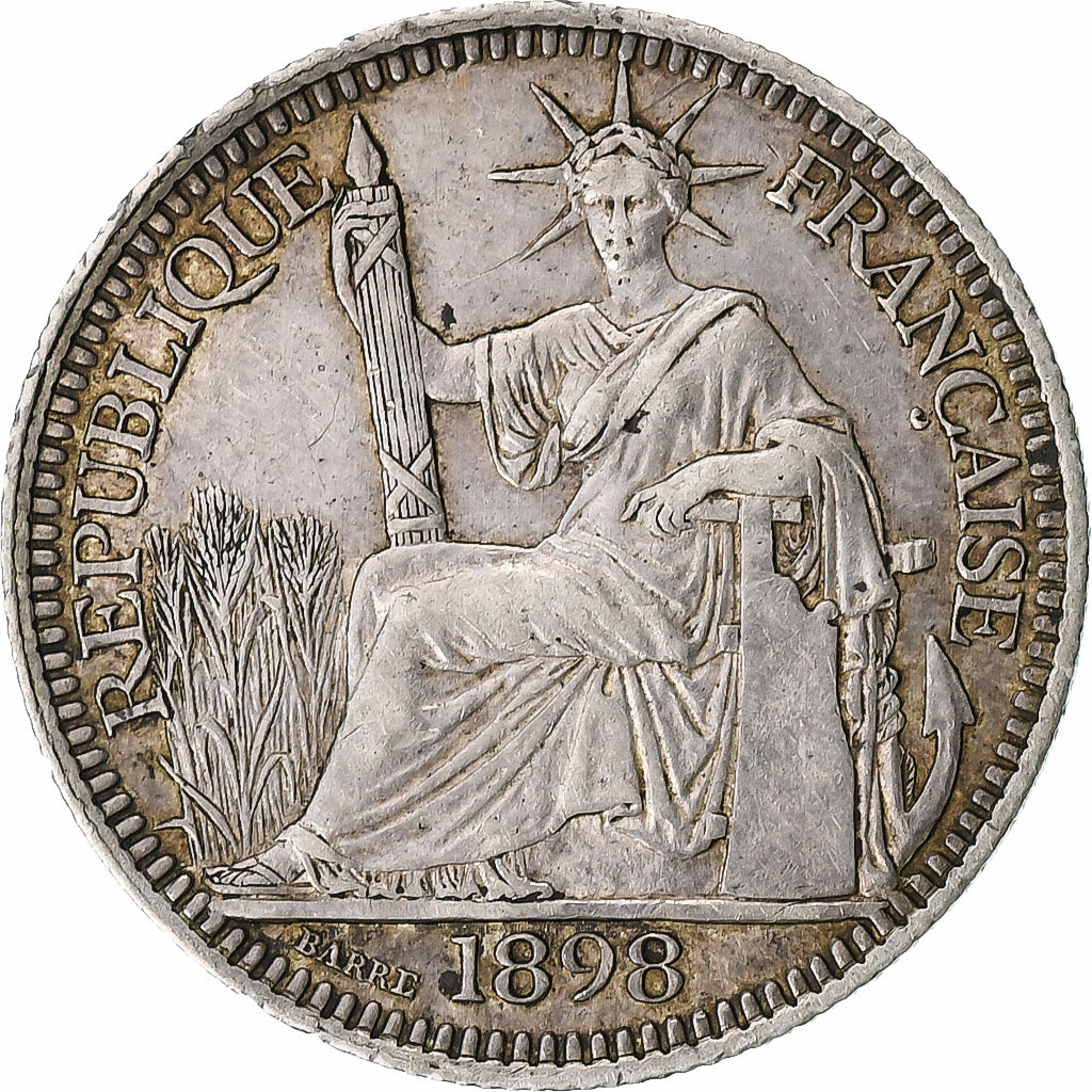 Indochine Française, 10 Cents, 1898, Paris, Argent, TB+, KM:9