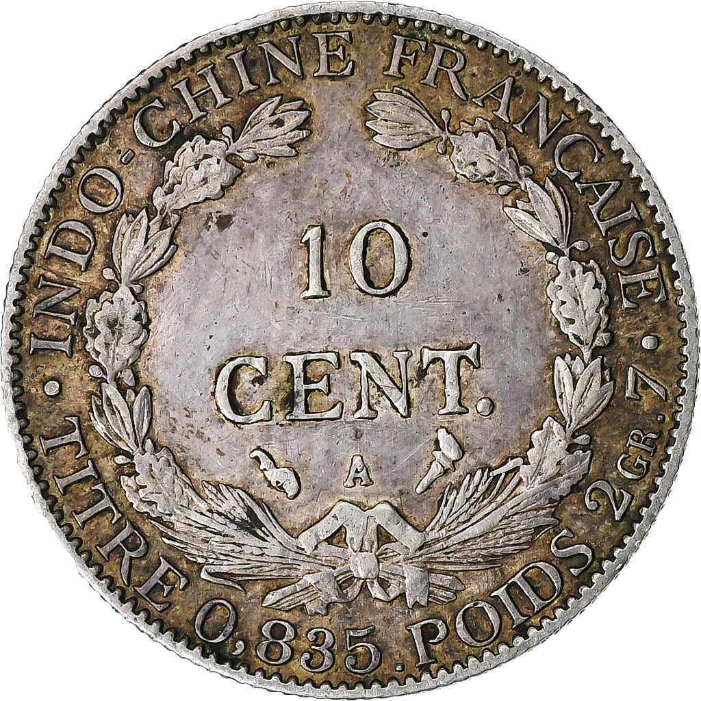 Indochine Française, 10 Cents, 1898, Paris, Argent, TB+, KM:9