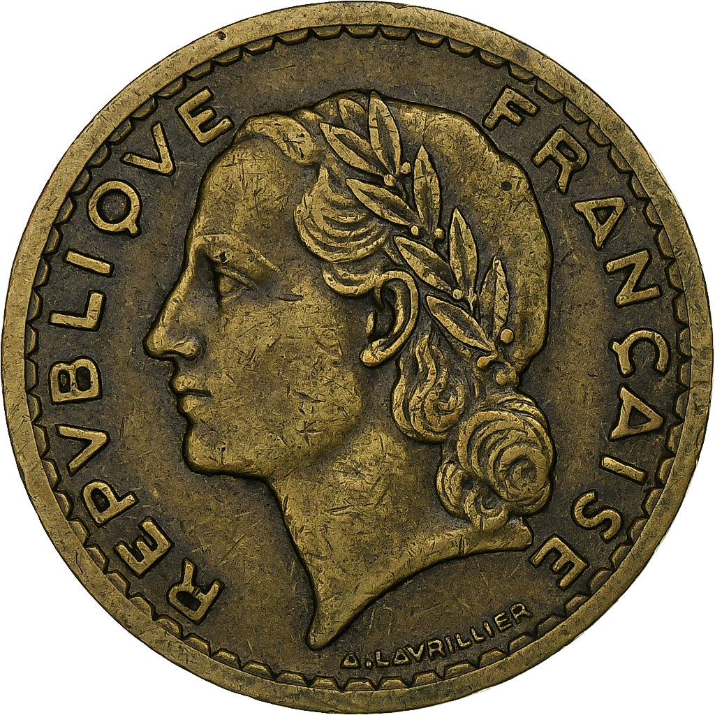 Francia, 5 Francs, Lavrillier, 1946, Pessac, Rame-alluminio, BB, Gadoury:761a