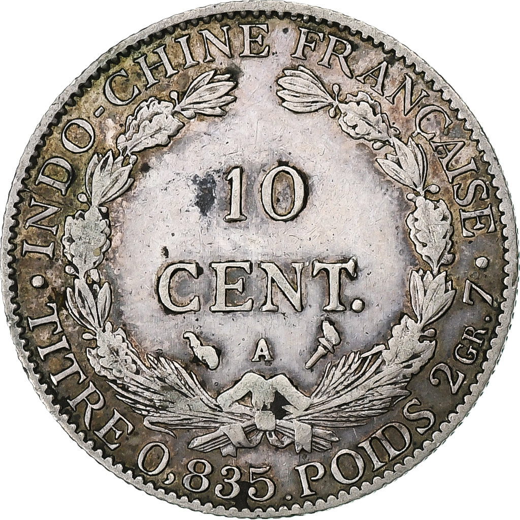 French Indochina, 10 Cents, 1898, Paris, Silver, VF(30-35), KM:9