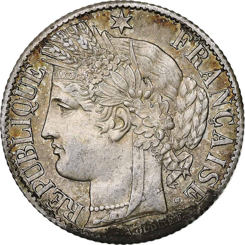 France, Franc, Cérès, 1871, Bordeaux, Argent, SUP, Gadoury:465