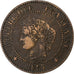 France, 2 Centimes, Cérès, 1887, Paris, Bronze, TB, Gadoury:105