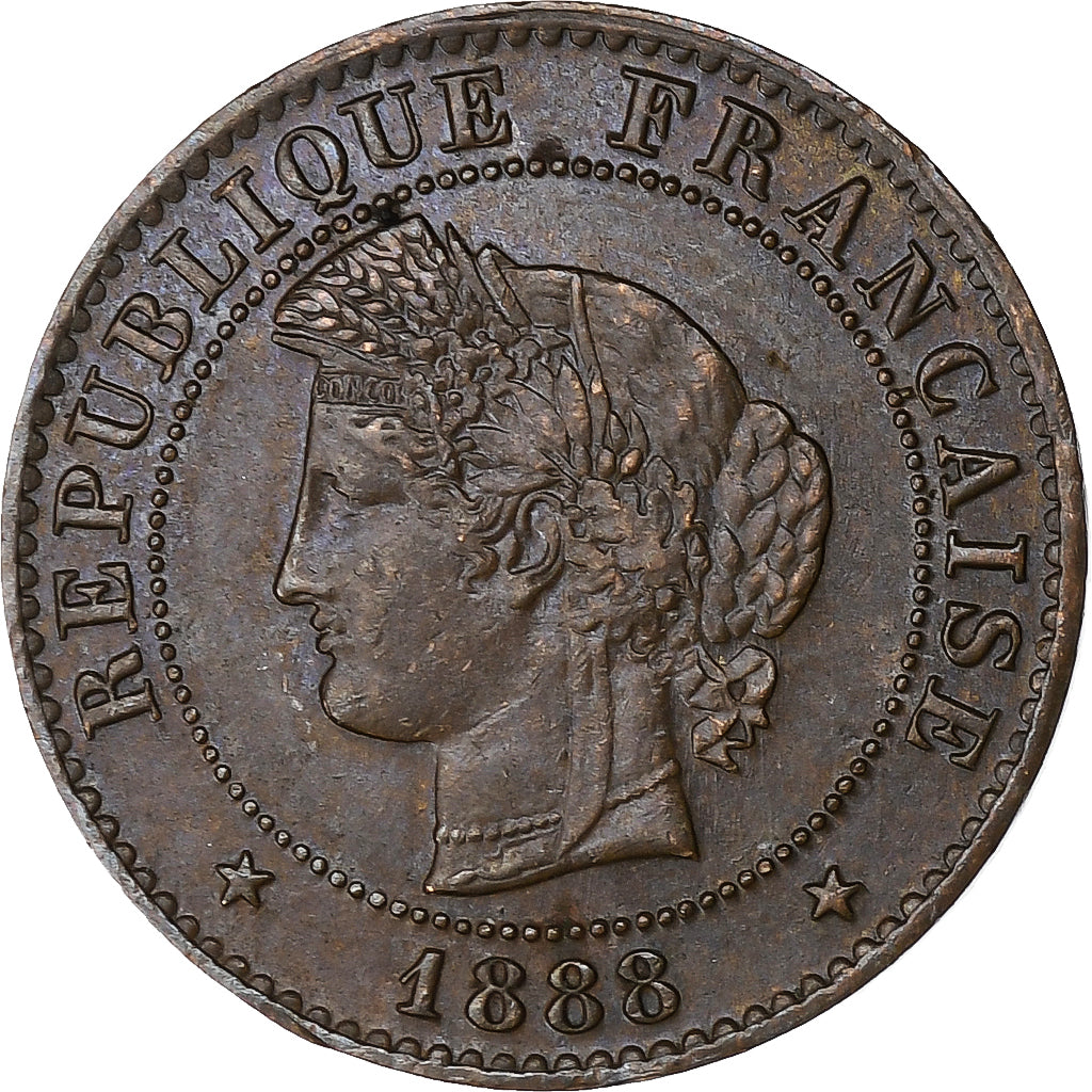 Francja, Centime, Cérès, 1888, Paris, Brązowy, EF(40-45), Gadoury:88