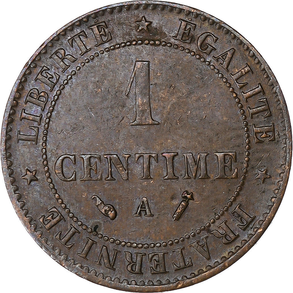 Francja, Centime, Cérès, 1888, Paris, Brązowy, EF(40-45), Gadoury:88
