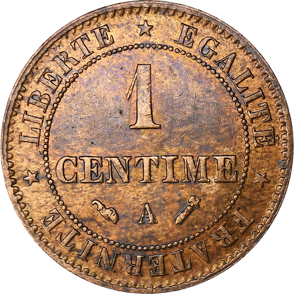 Francja, Centime, Cérès, 1895, Paris, Brązowy, MS(60-62), Gadoury:88