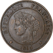 France, 2 Centimes, Cérès, 1895, Paris, Bronze, EF(40-45), Gadoury:105